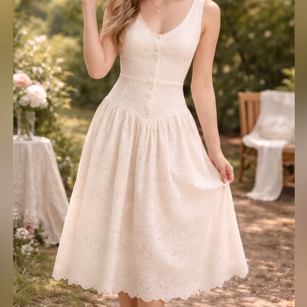 House of Harlow 1960 Drop Waist Midi Dress